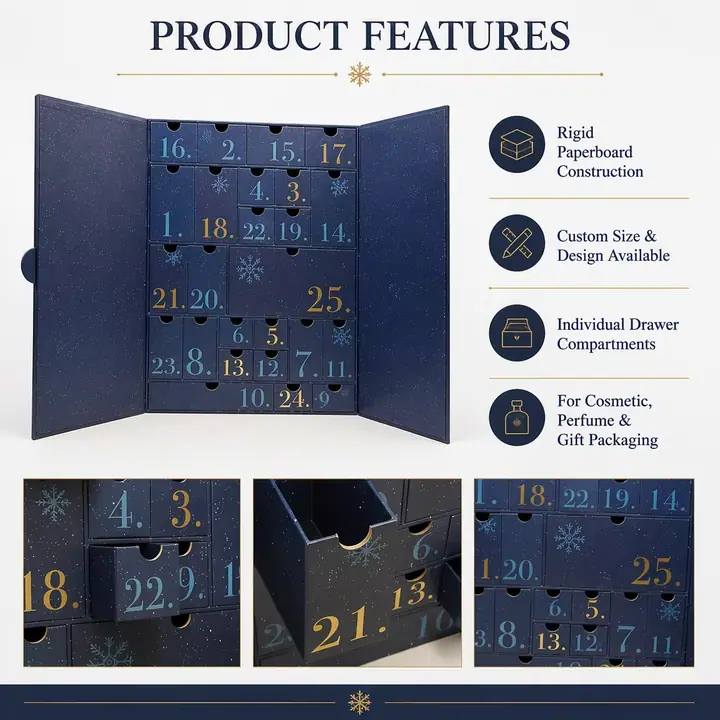 Blue Cardboard Recycled Materials Beauty Perfume Packaging 24 – view 3