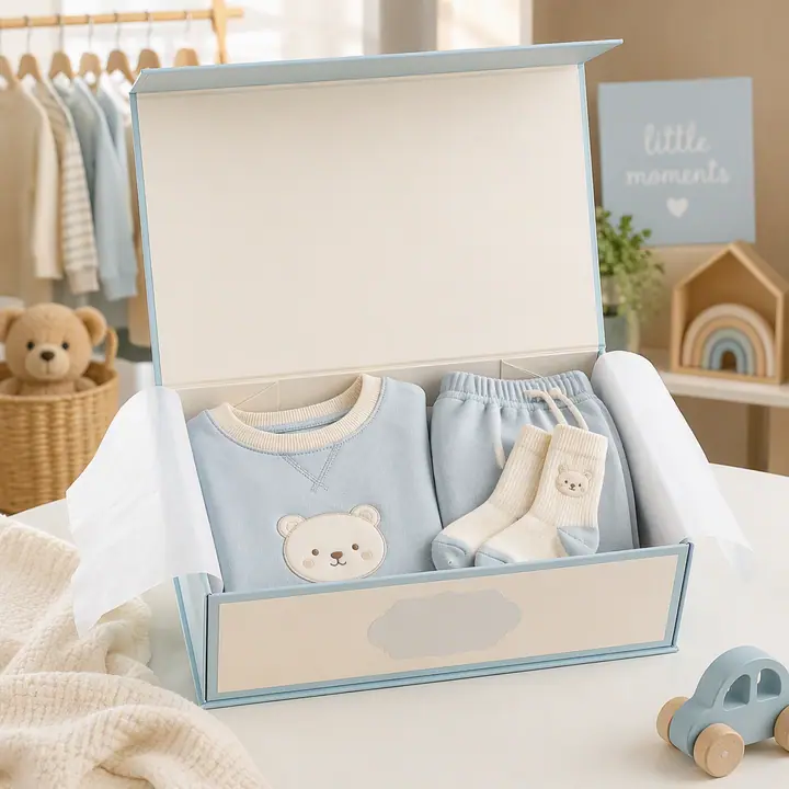 Childrens Clothing Collapsible Paper Box Magnetic Lid Gift