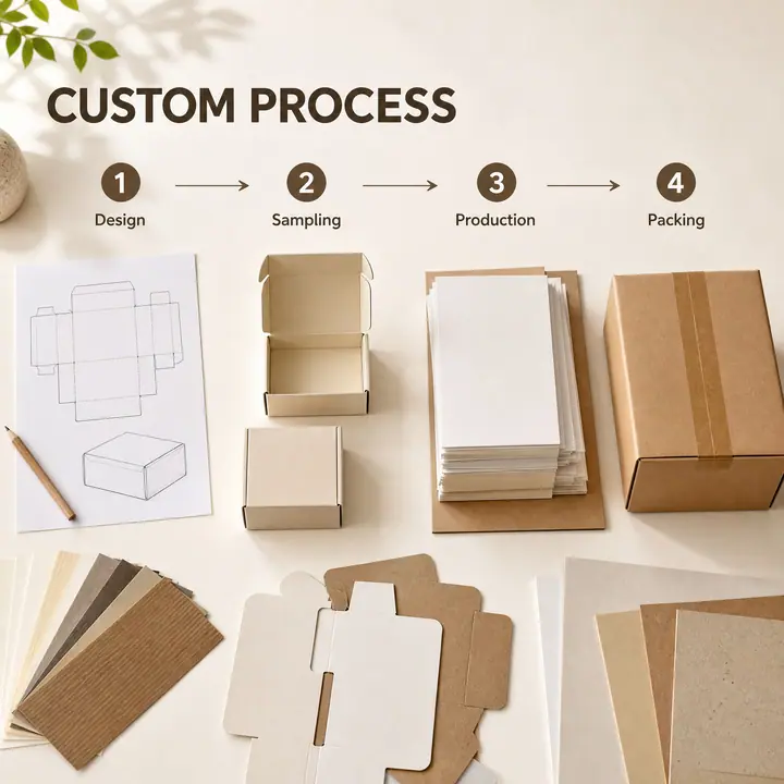 Corrugated Cardboard Handbag Packaging Clothing Underwear Shoe Box – view 3