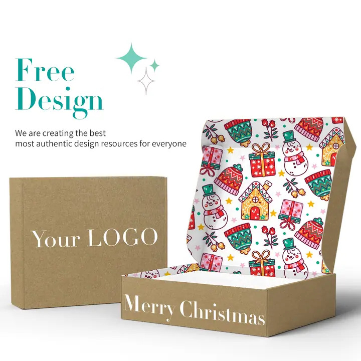 Corrugated Paper Christmas Eve Gift Packaging Box Printed