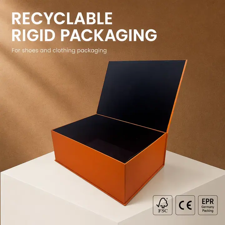 Eco-Friendly Recyclable Shoe Storage Box-Wholesale Magnetic Closure Design – view 3