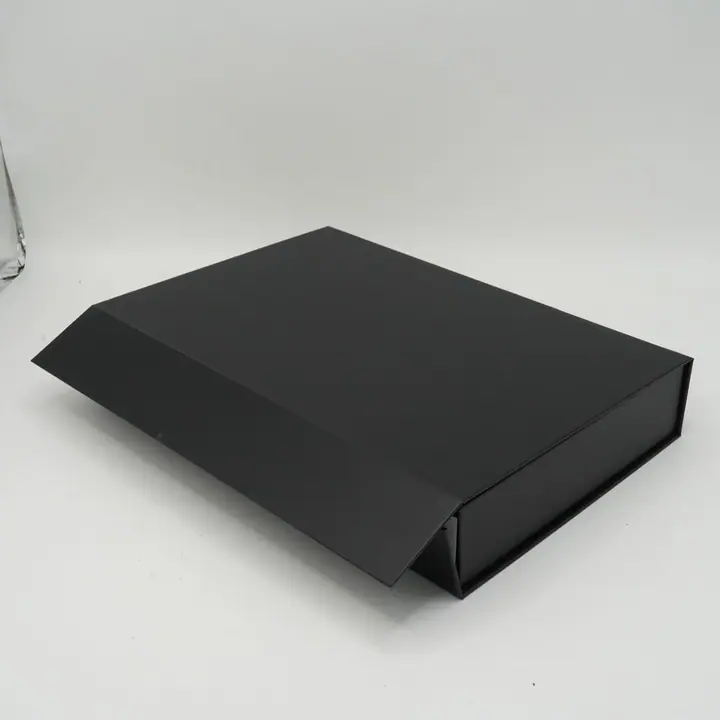Foldable Black Magnetic Gift Boxes Recycled Collapsible Rigid – view 6