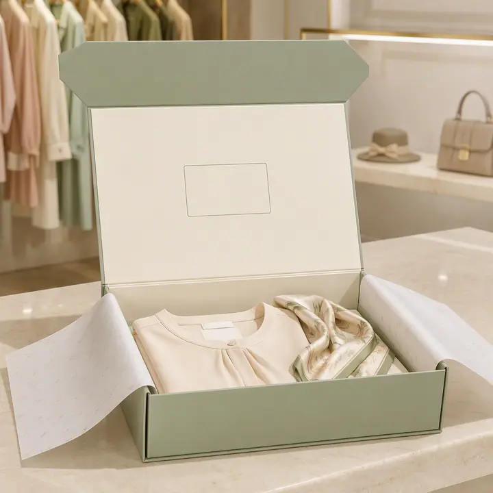 Foldable Clothing Paper Box Embossing