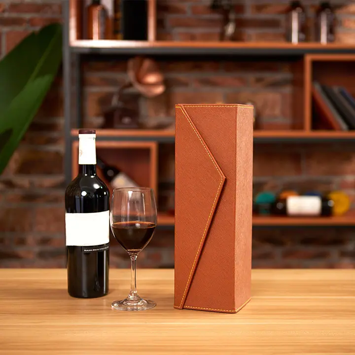 Black Wine Bottle Gift Box Recycled Cardboard – view 4