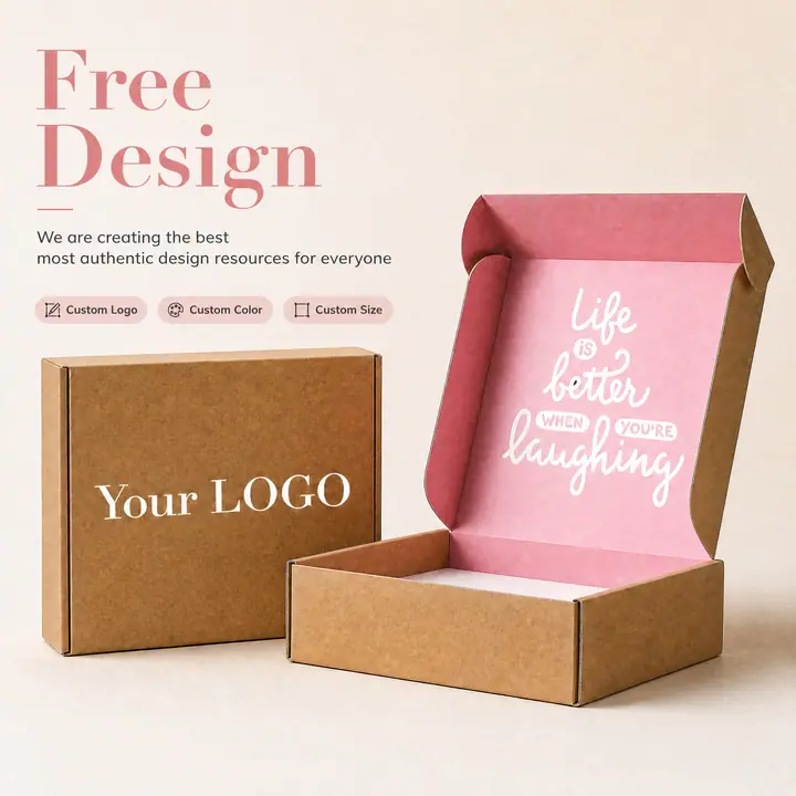 Double Corrugated Hijab Packaging Box Eco-friendly Recycled Materials – view 2