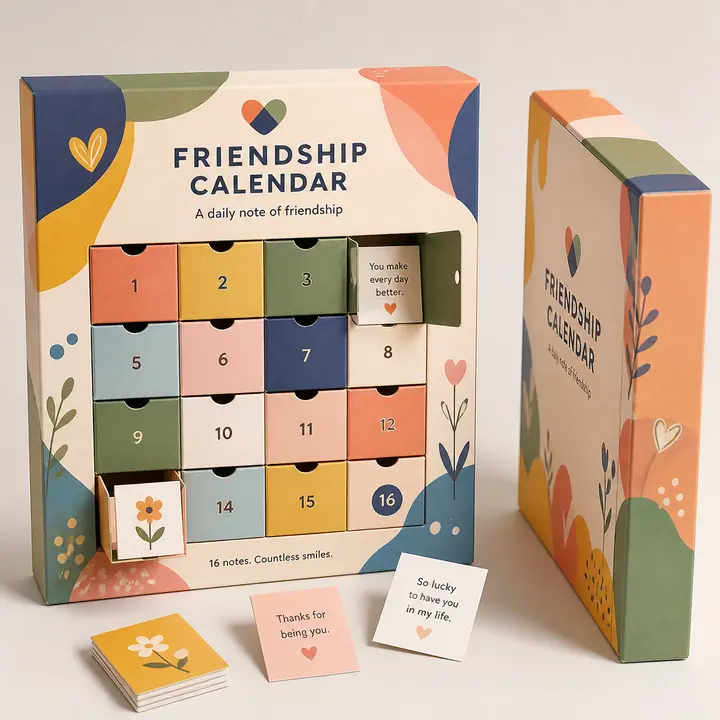 Friendship Countdown Calendar Box Mini Notes Message Card – view 2