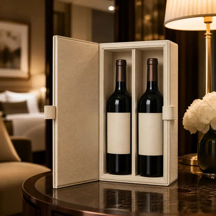 Ivory Double Bottle Carton Divider Rigid Paper Wine – view 2