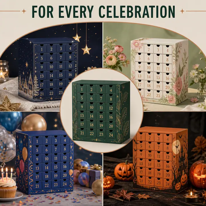 Kids Birthday Calendar Box Pull-Out Mini Drawers Portable – view 6
