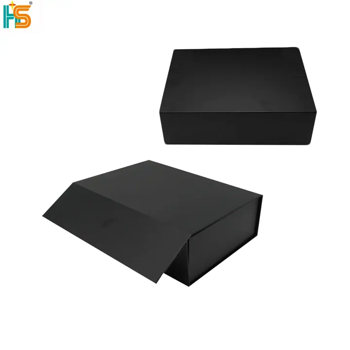 Low MOQ Black Cardboard Gift Box Magnetic Closure – view 2