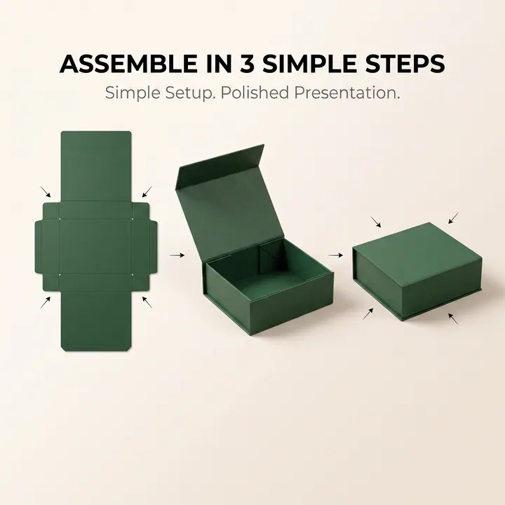Low MOQ Custom Cosmetic Collapsible Boxes Folding Flat