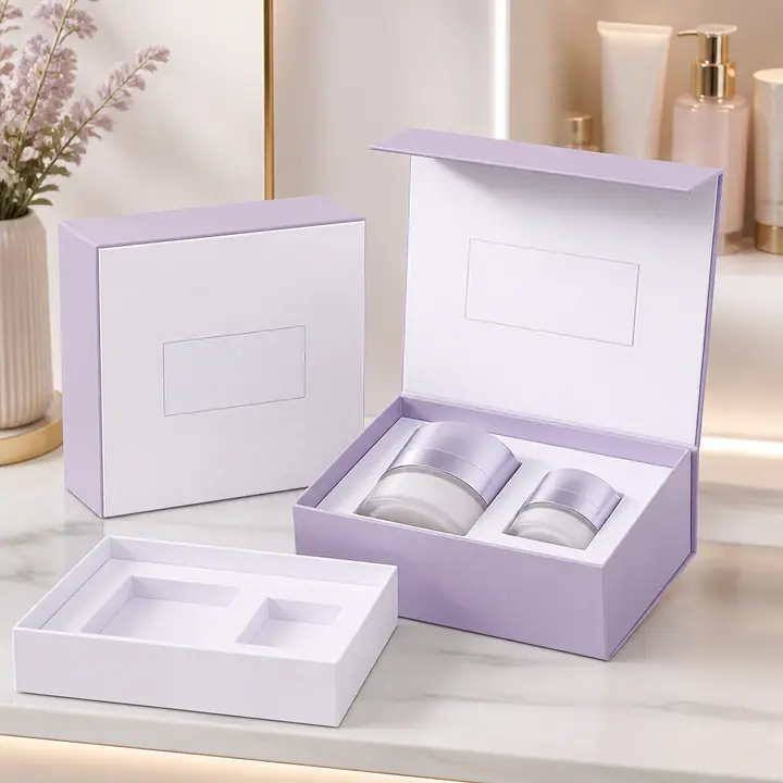 Magnetic Cosmetic Paper Box Removable Tray