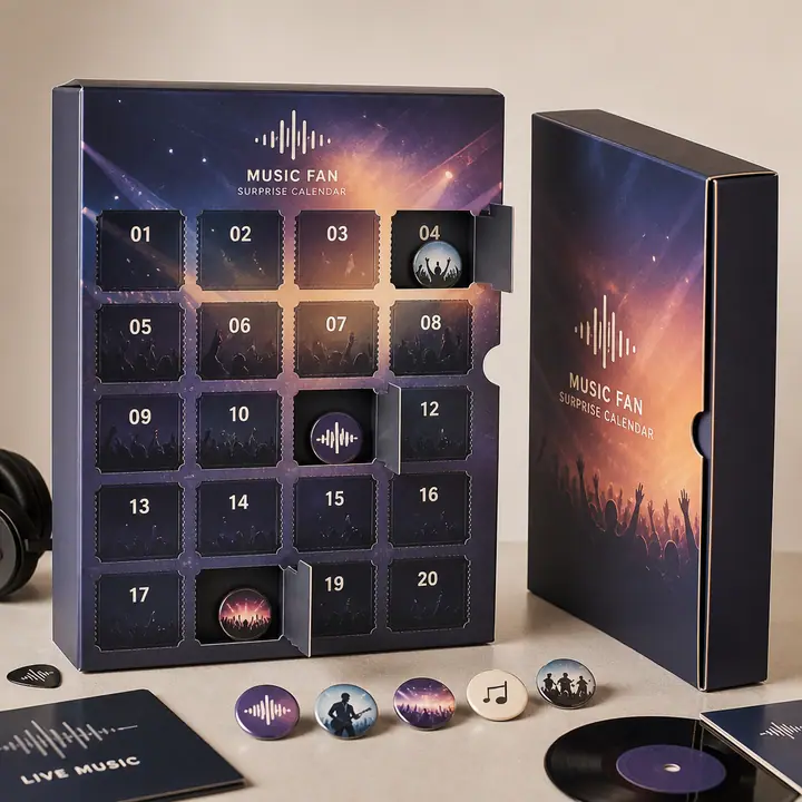 Music Fan Calendar Box Portable Design Embossed Ticket – view 2