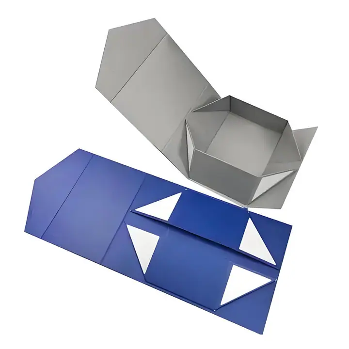 Packaging Magnetic Cosmetic Bronzing Grey Board Flat ISO – view 2