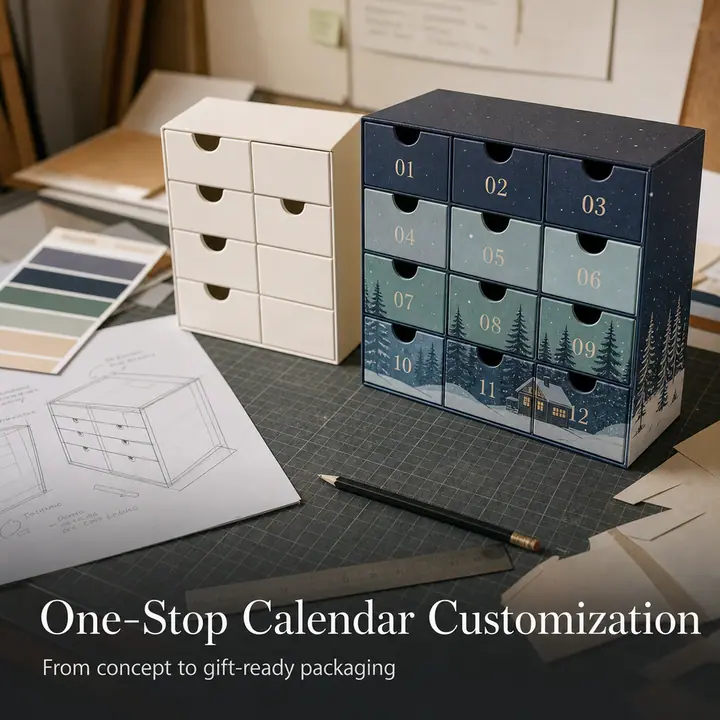 Portable Travel Souvenir Calendar Box Matt Lamination Embossing – view 4