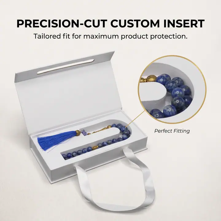 Handle Box Jewelry Packaging White Cardboard Muslim Islamic – view 2