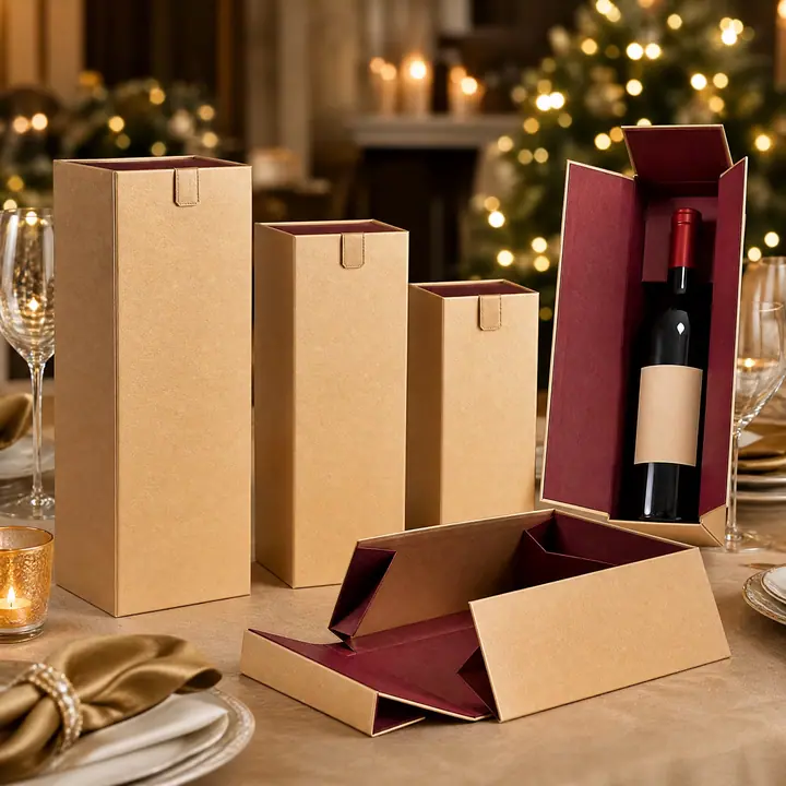 Sparkling Gold Foldable Wine Box Family – view 2
