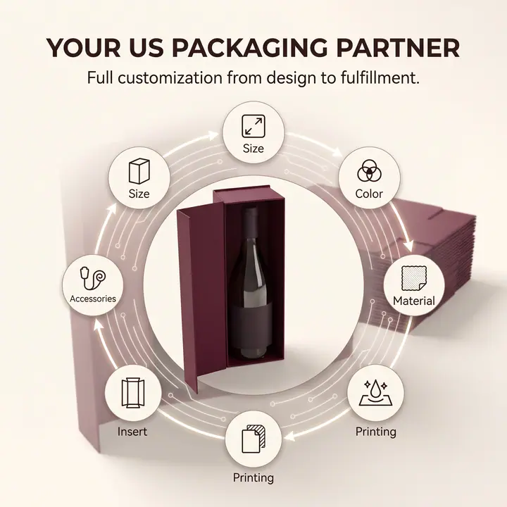 Sparkling Gold Foldable Wine Box Family – view 4
