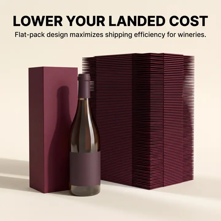 Sparkling Gold Foldable Wine Box Family – view 6