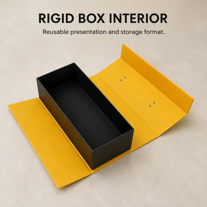 Yellow Textured Paper Cardboard Box Packaging Printed Logo