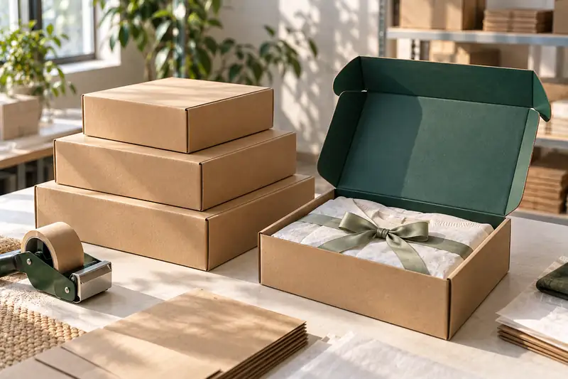 Printed kraft mailers for an e-commerce brand